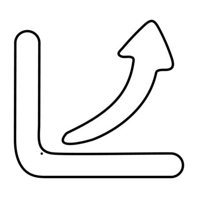 Premium design icon of growth chart