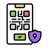 Premium design icon of mobile qr code vector