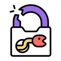 Creative design icon of lock open vector