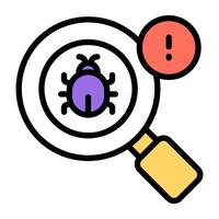 A flat design icon of antivirus vector