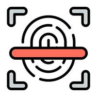 A beautiful design icon of fingerprint vector