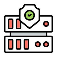 A colored design icon of hosting vector