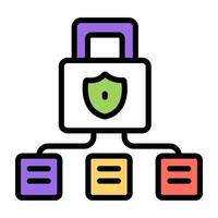 An icon design of encryption message vector
