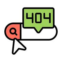 Premium design icon of error search vector