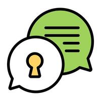 Creative design icon of secure message vector
