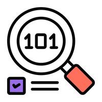 A beautiful design icon of search binary data vector