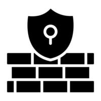 Premium design icon of secure wall vector