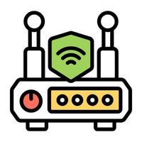 An icon design of router vector