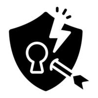 Creative design icon of security breach vector
