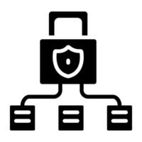An icon design of encryption message vector