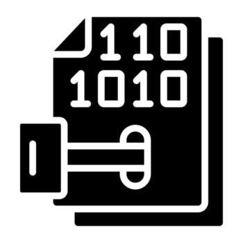 un hermosa diseño icono de binario código vector