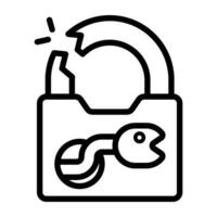 Creative design icon of lock open vector