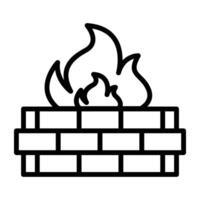 An editable design icon of firewall vector
