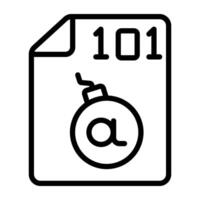 A trendy design icon of infected card vector