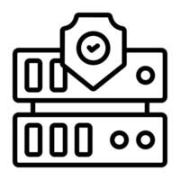 A line design icon of hosting vector