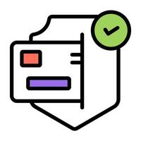 A flat design icon of ATM withdrawal vector
