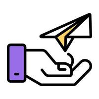 A trendy design icon of paper plane vector
