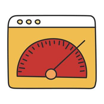 Modern design icon of web speed optimization vector