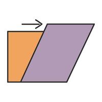 A unique design icon of folder transfer vector