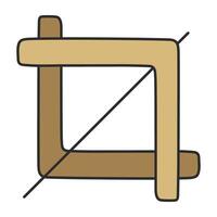 Modern style icon of crop tool vector