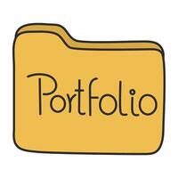 A unique design icon of portfolio vector