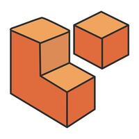 Modern design icon of building blocks vector