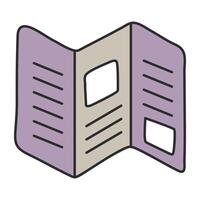Conceptual flat design icon of pamphlet vector