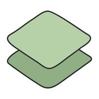 An editable design icon of layers vector
