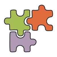 An icon design of problem solving vector