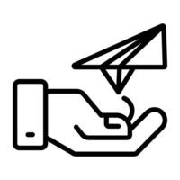 A trendy design icon of paper plane vector