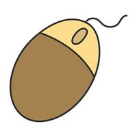 A flat design icon of mouse vector