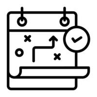 A linear design icon of strategy vector