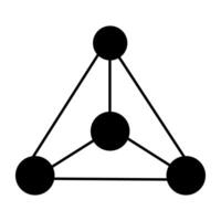 Chemical structure icon, design of topology vector