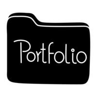 A unique design icon of portfolio vector