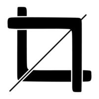 Modern style icon of crop tool vector
