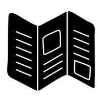 Conceptual flat design icon of pamphlet vector