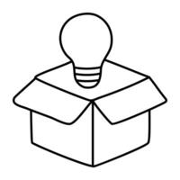 Modern design icon of think outside the box vector