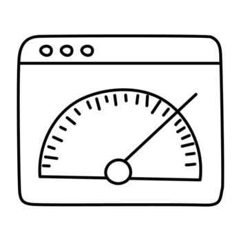 Modern design icon of web speed optimization vector