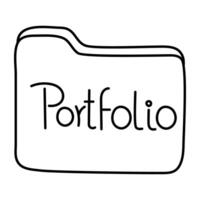 A unique design icon of portfolio vector