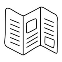 Conceptual flat design icon of pamphlet vector