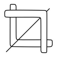 Modern style icon of crop tool vector