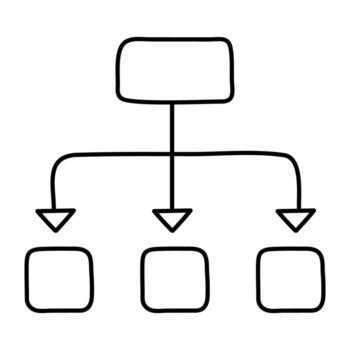 conceptual plano diseño icono de jerarquía vector