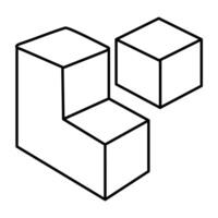 Modern design icon of building blocks vector