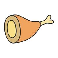 Modern design icon of ham vector