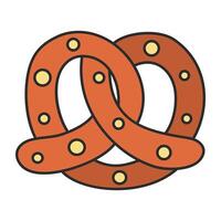 A unique design icon of pretzel vector