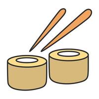 Creative design icon of onigiri vector
