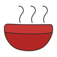 Soup bowl icon in trendy design vector