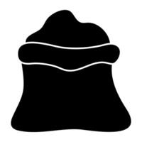 Editable design icon of flour sack vector