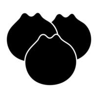 Editable design icon of dim sum vector
