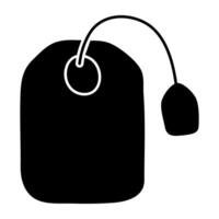 Conceptual flat design icon of teabag vector